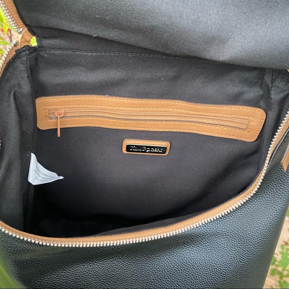 Kim Rogers New Black Brown Backpack Purse Bag